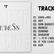 El texto musical DOMINO de SEVENTEEN también está presente en el álbum Face the sun (2022)